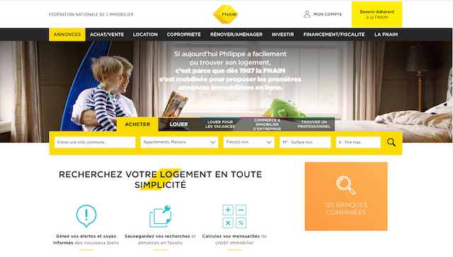 Site officiel de la FNAIM. Regroupe l'ensemble des annonces des membres de la FNAIM.