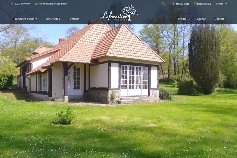 Site internet de Leforestier Immobilier
