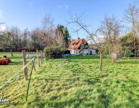 Maison de campagne entre bois et champs. Cadre magnifique !