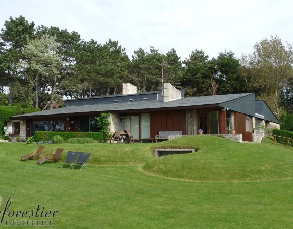 Maison d'architecte avec une vue sur mer à Pourville