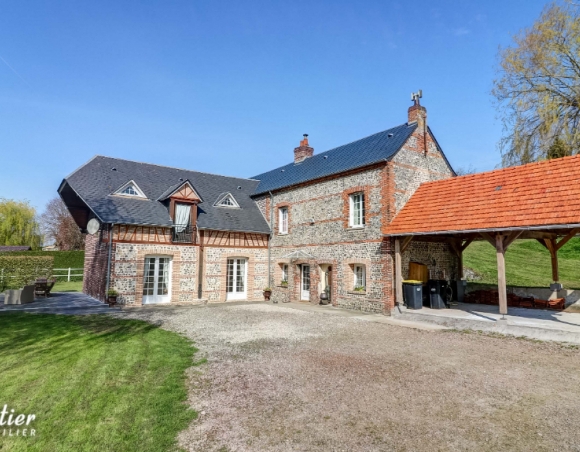 Charmante maison en brique et silex en bord de rivière - Region de Dieppe 4995