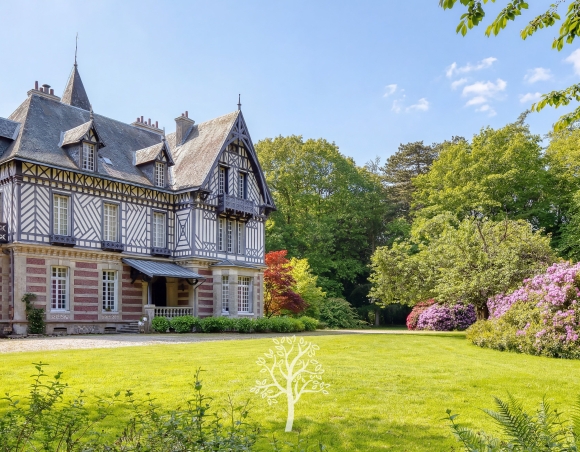 Manoir normand de la fin du XIXᵉ siècle d’inspiration Art nouveau