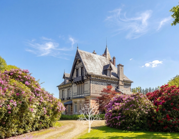 Manoir normand de la fin du XIXᵉ siècle d’inspiration Art nouveau