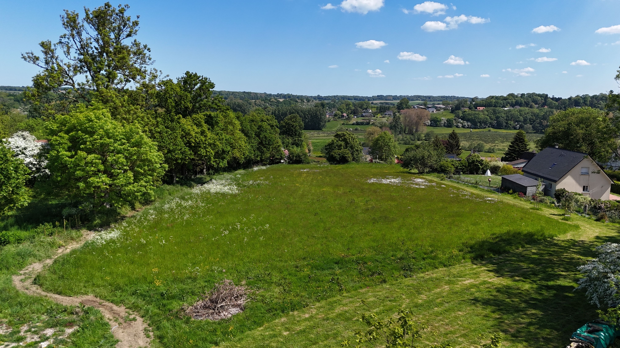 Terrain constructible vue sur la vallée de la Saâne, Côte d’Albâtre