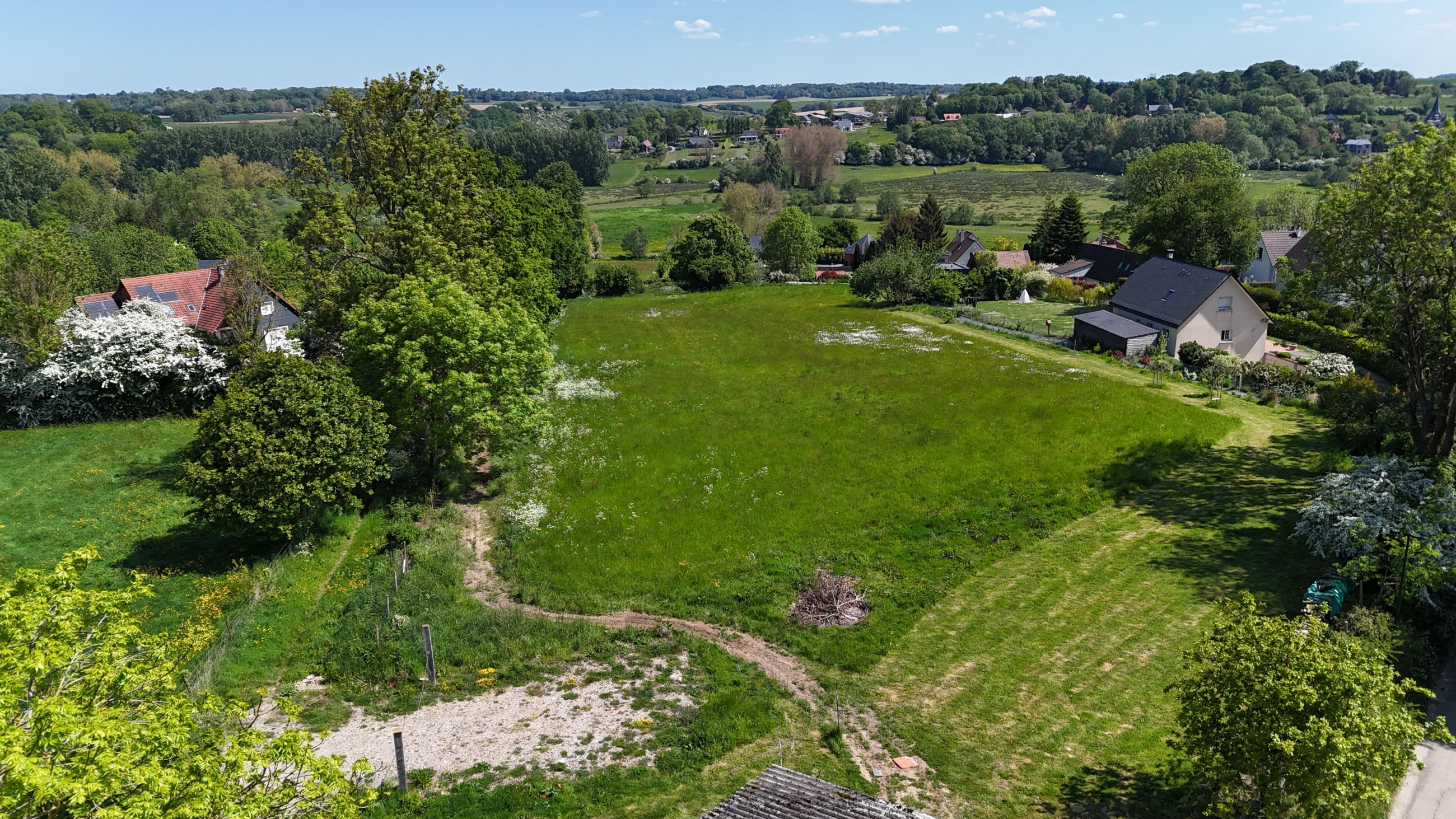 Terrain constructible vue sur la vallée de la Saâne, Côte d’Albâtre